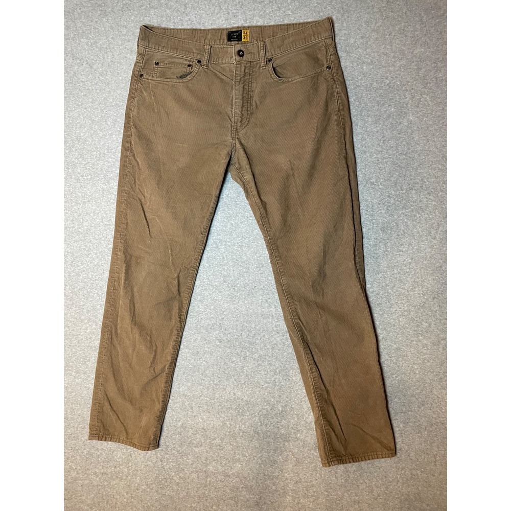 J Crew‎ 770 Corduroys Mens 34x30 Tan Straight Leg *35x28 Preppy
